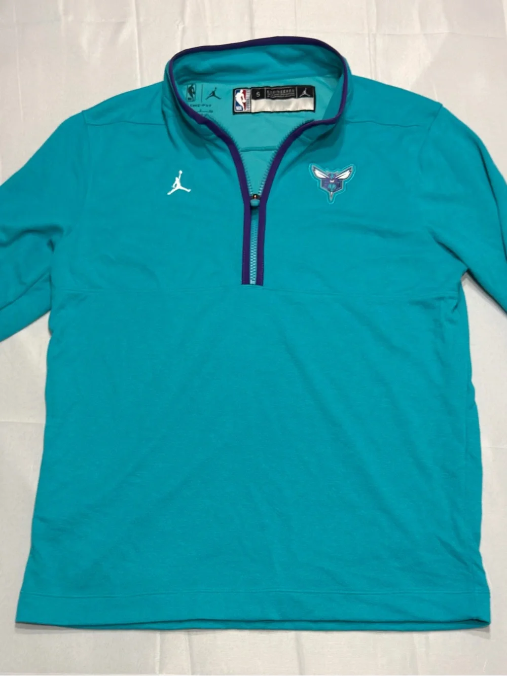 Jordan Charlotte Hornets 2023/24 Authentic Dri-FIT Half Zip Pullover Men’s S